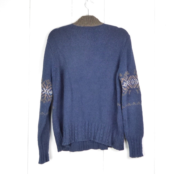 VTG High Sierra Sweater Mens SZ M Wool Blend 1/4 Zip Fair Ilse Nordic Cozy - Picture 9 of 10